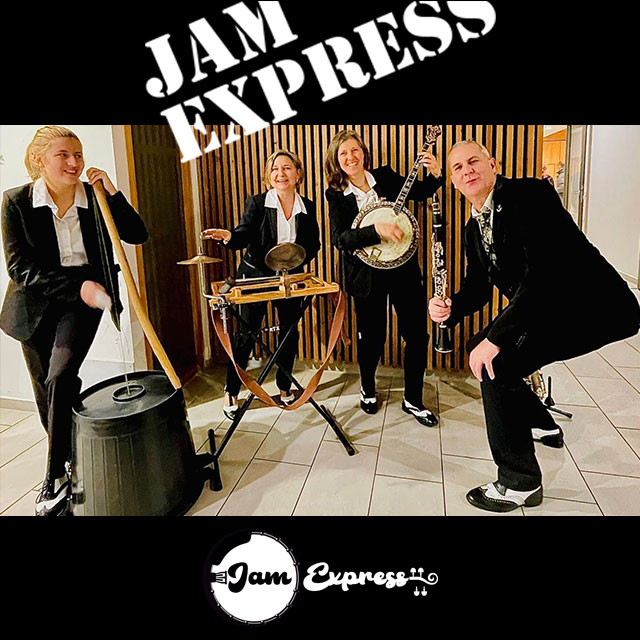 Jam Express Quartet - Orchestre Jazz  New-Orleans et Swing - Sax  Banjo Contrebassine Washboard